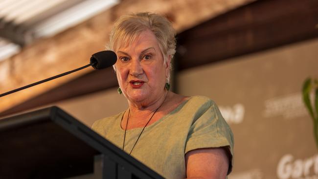 New Zealand High Commisioner Dame Annette King DNZM speaks during the Garma Festival. Picture: Tamati Smith/ Getty Images