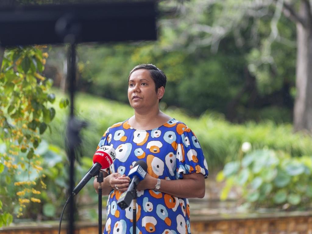 Parks and Rangers Minister Selena Uibo announces the new online system so campers and multi-day hikers can easily reserve their spot. Picture: Floss Adams.