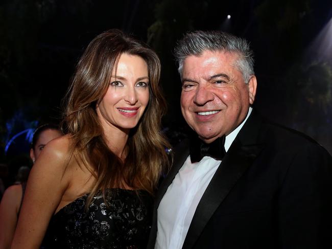 Aussie Home Loans founder John Symond with his wife Amber at the Gold Party. Picture: Jane Dempster/The Australian.