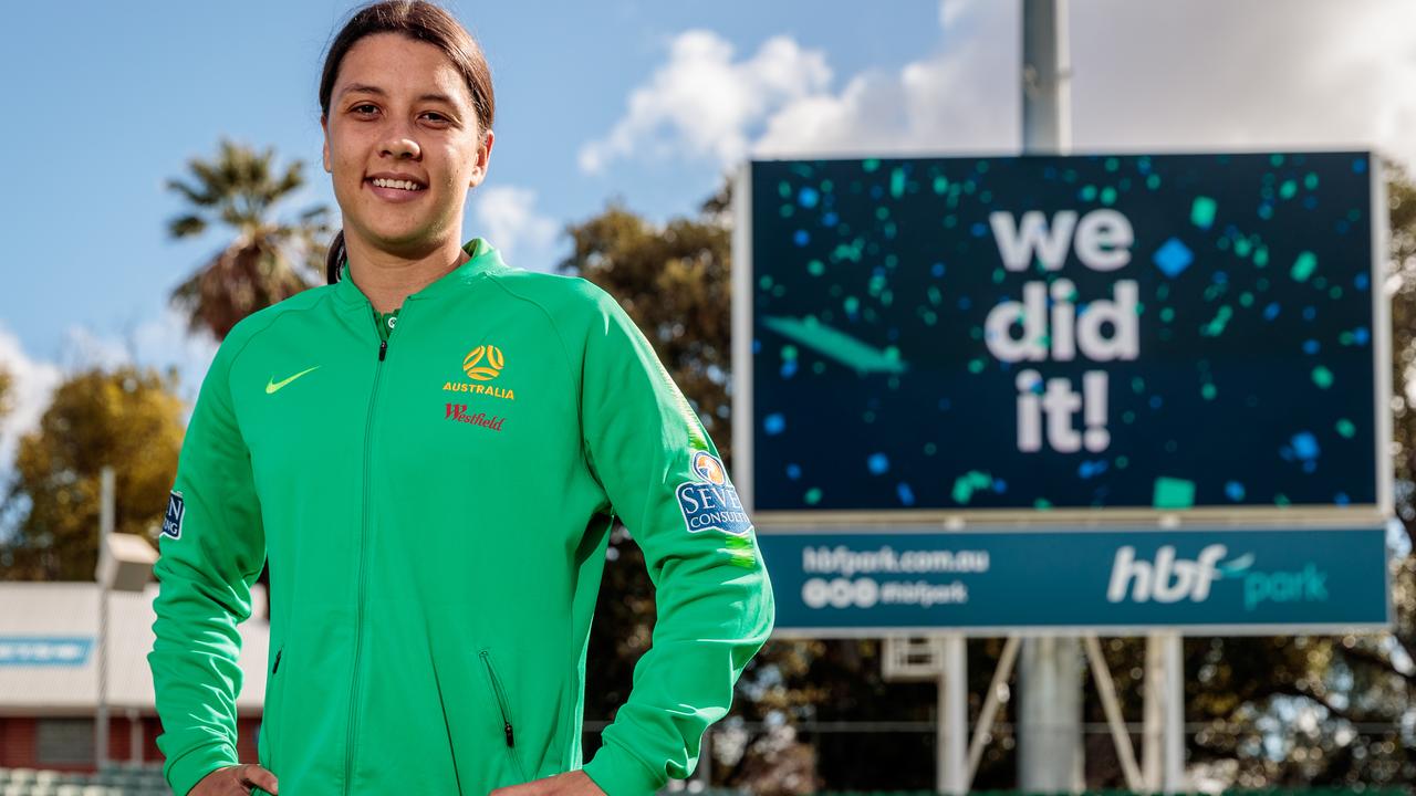 Matildas captain Sam Kerr is one of the headline acts for the World Cup. Picture: Richard Wainwright