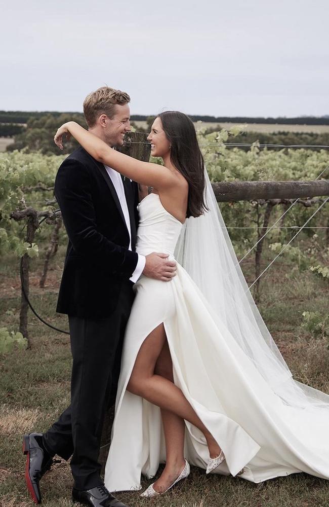 The couple got engaged in Fiji last September. Picture: Lou Lou Memphis Weddings.