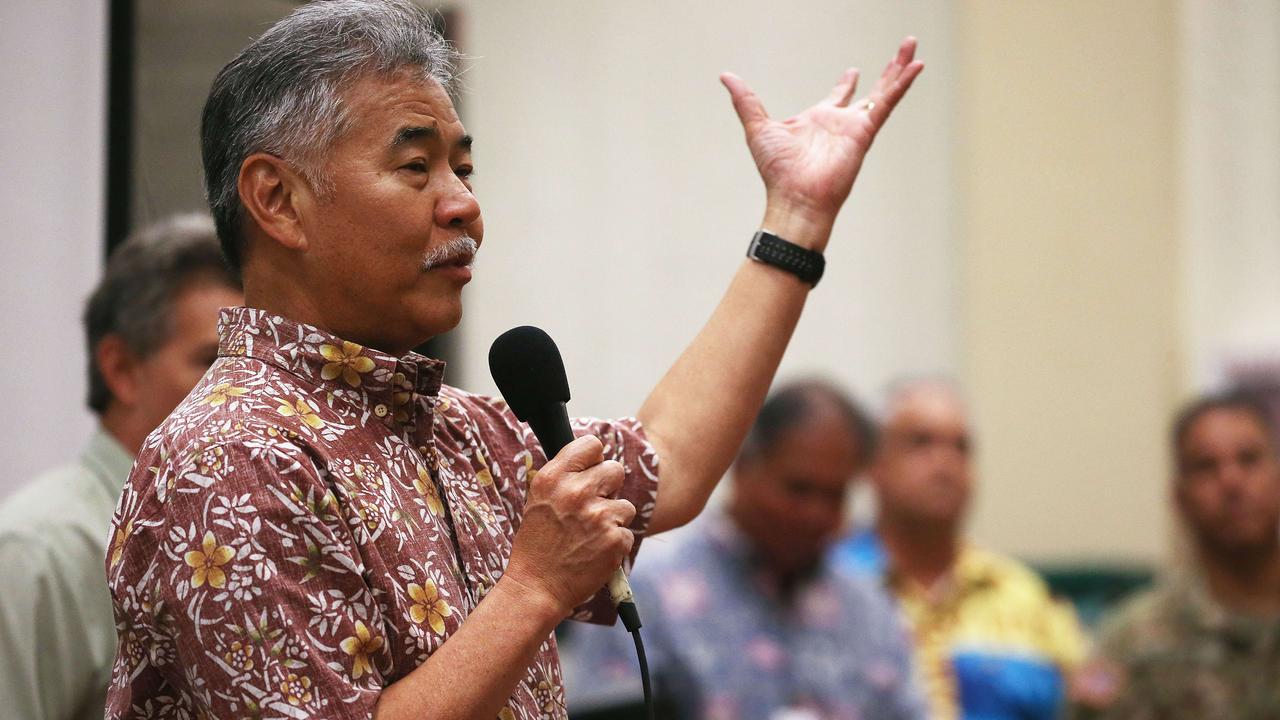 Hawaii Governor David Ige speaks at a community meeting. Picture: Mario Tama/Getty Images/AFP