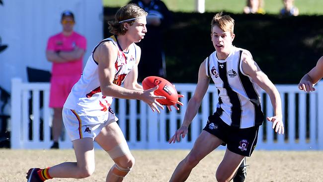 Action from the QAFL colts game between Sherwood and Noosa AFC.