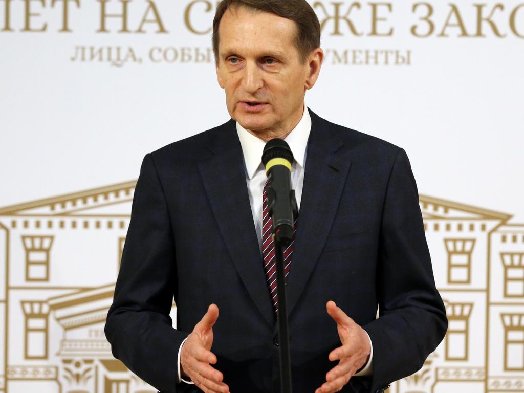 Russian Foreign Intelligence Service (SVR) Director Sergei Naryshkin.