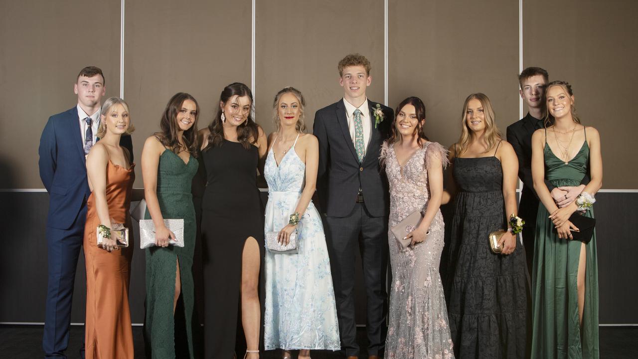 Cabra Dominican College senior students celebrate their school formal at Adelaide Oval on Friday, March 12, 2021. Picture: Emma Brasier