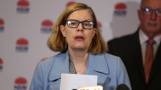 NSW Chief Health Officer Kerry Chant at the NSW Parliament in Sydney on Thursday. Picture: Christian Gilles