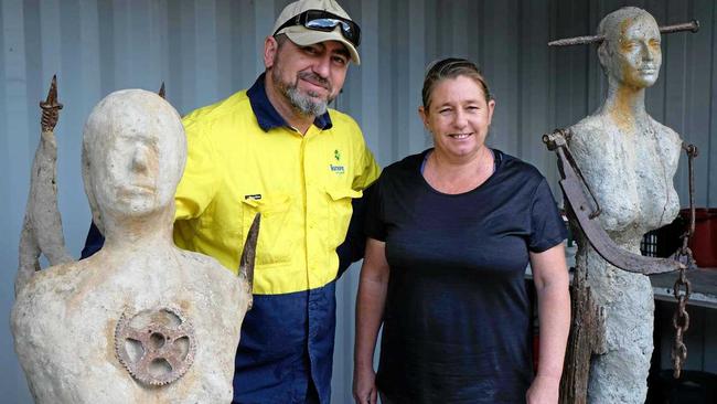 Lismore City Council's Revolve Shop Manager Met Uritir and Advanced Diploma of Visual Art student, at Lismore TAFE, Naomi Mikkelsen. Picture: Contributed