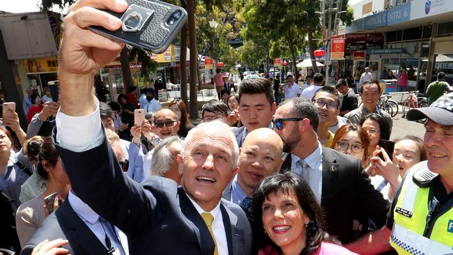 PM Malcolm Turnbull and Julia Banks in Box Hill.