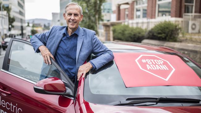 Dr Bob Brown is leading the planned Stop Adani convoy, which will include the use of electric vehicles. Picutre: EDDIE SAFARIK.