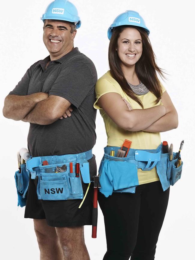 First-ever father and daughter pairing ... Steve and Tiana on House Rules. Picture: Channel 7