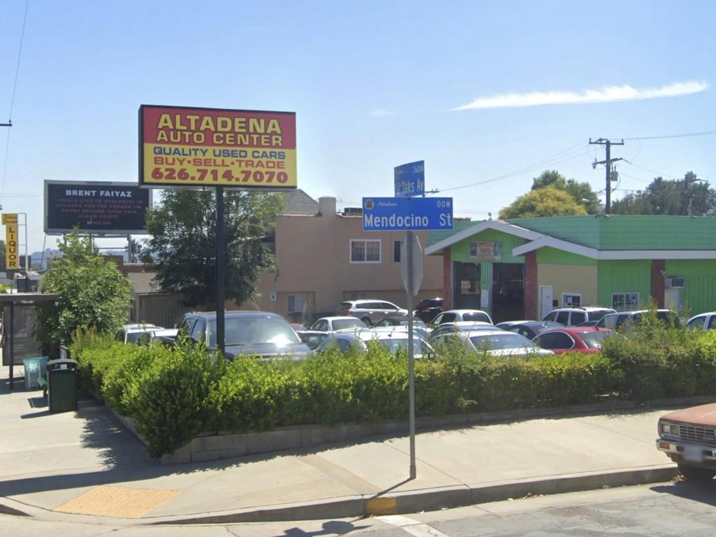 BEFORE: An auto shop before the Eaton fire in Altadena, California. Picture: Google Street