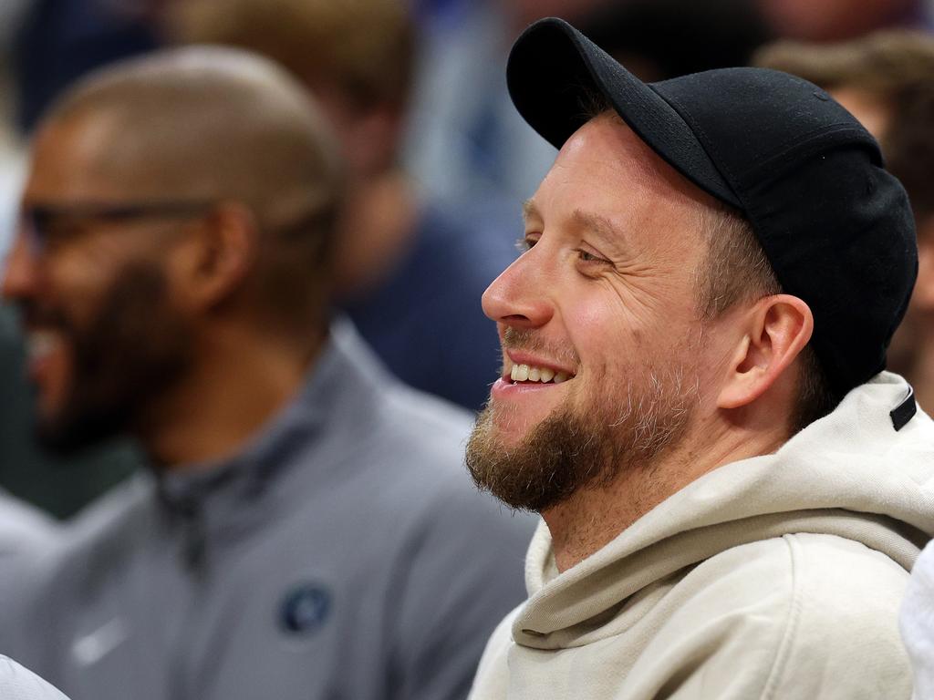 Joe Ingles watches on during a preseason game. Picture: Getty Images