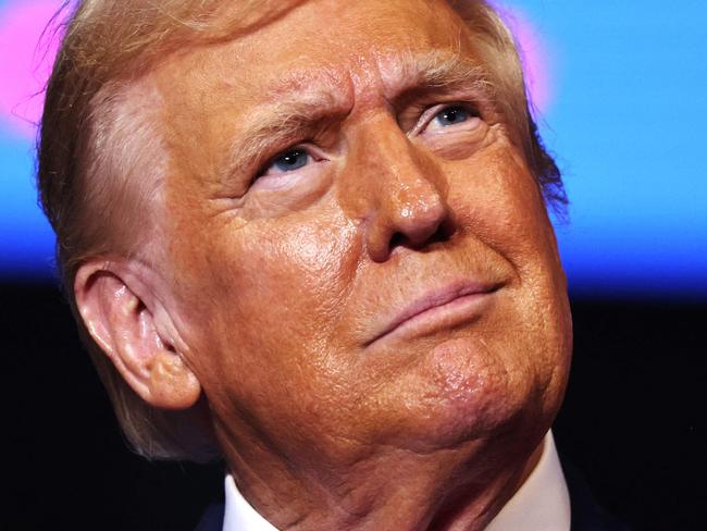 WILKES BARRE, PENNSYLVANIA - AUGUST 17: Presidential candidate and former President Donald Trump speaks at a campaign rally on August 17, 2024 in Wilkes Barre, Pennsylvania. Trump and his Democratic rival, Vice President Kamala Harris, are both campaigning in the swing state of Pennsylvania this weekend.   Michael M. Santiago/Getty Images/AFP (Photo by Michael M. Santiago / GETTY IMAGES NORTH AMERICA / Getty Images via AFP)