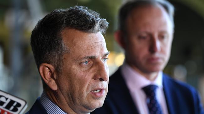 Andrew Constance, left, and Rodd Staples in 2019. Picture: AAP