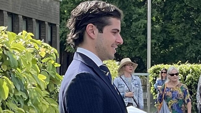 Matthew Laba speaking outside Sutherland Local Court. Picture: Ashleigh Tullis