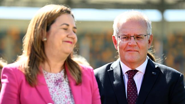 Annastacia Palaszczuk refused to say what she thought of Scott Morrison. Photo: NCA NewsWire / Dan Peled