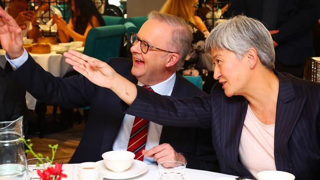 Peter Dutton says Anthony Albanese and Penny Wong have a ‘secret’ plan to reintroduce the Voice. Picture: Mark Stewart / NewsWire