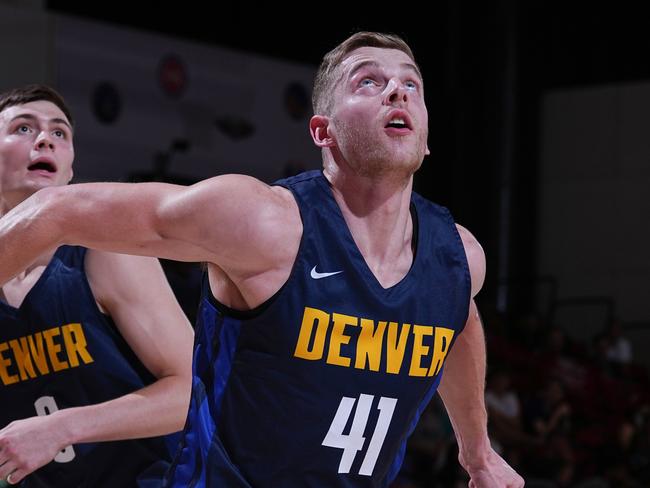 Melbourne United and Boomers forward Jack White playing for the Denver Nuggets at the NBA Summer League