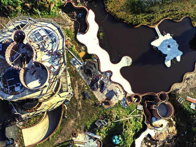 The castle will be mostly surrounded by its own man-made lake. Picture: CHRIS KIDD