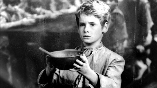 Child actor Mark Lester in scene from 1968 film Oliver! Picture: UPI