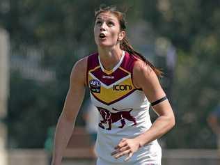 HUNGRY FOR NEXT STEP: Jessy Keeffe of the Brisbane Lions in action against Collingwood at Victoria Park last Sunday. The 22-year-old wants to stay with the Lions next season. Picture: David Layden