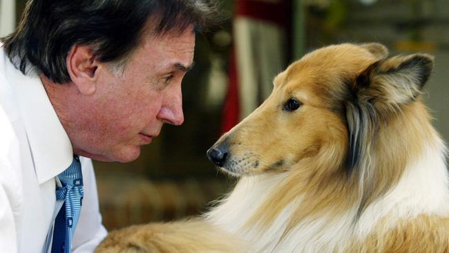 Phil Gray with his sheepdog Lucy.