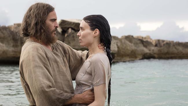 Joaquin Phoenix as Jesus and Rooney Mara as Mary in  Mary Magdalene.