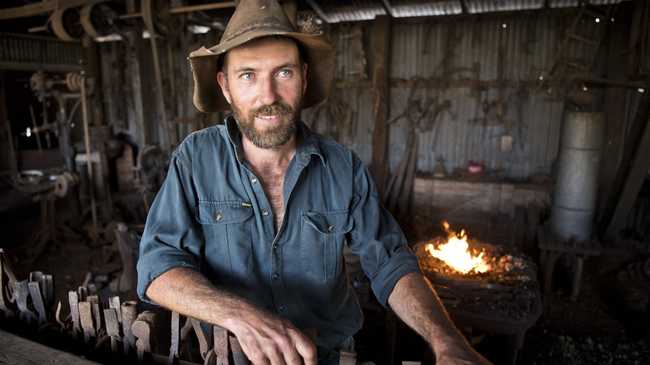 Blacksmith Matthew Herron. Highfields Australia Day Celebrations at the Highfields Pioneer Village. Sunday, 26th Jan, 2020.