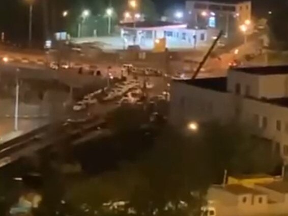 Checkpoints reportedly set up at entry points to Moscow. Picture: Twitter