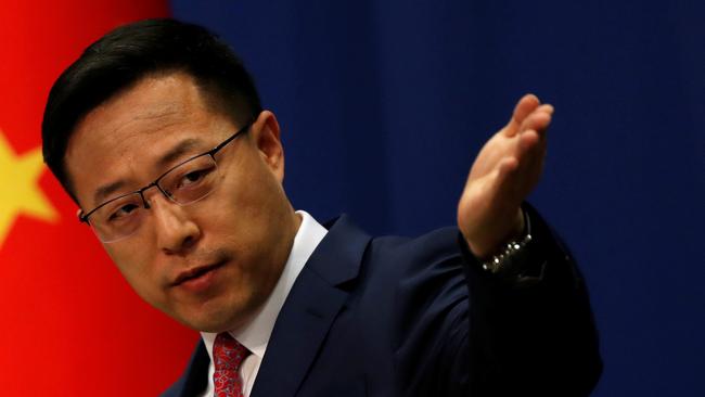 Chinese Foreign Ministry spokesman Zhao Lijian. Picture: Reuters/Carlos Garcia Rawlins