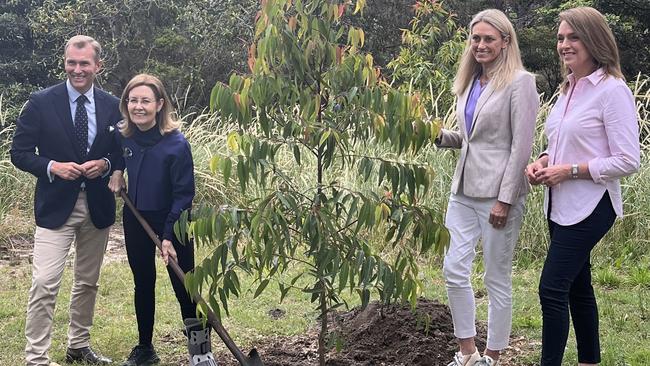 (left-right) Minister for Cities Rob Stokes, Vaucluse MP Gabrielle Upton, Liberal candidate for Coogee Dr Kylie von Muenster, Liberal candidate for Vaucluse Kellie Sloane.