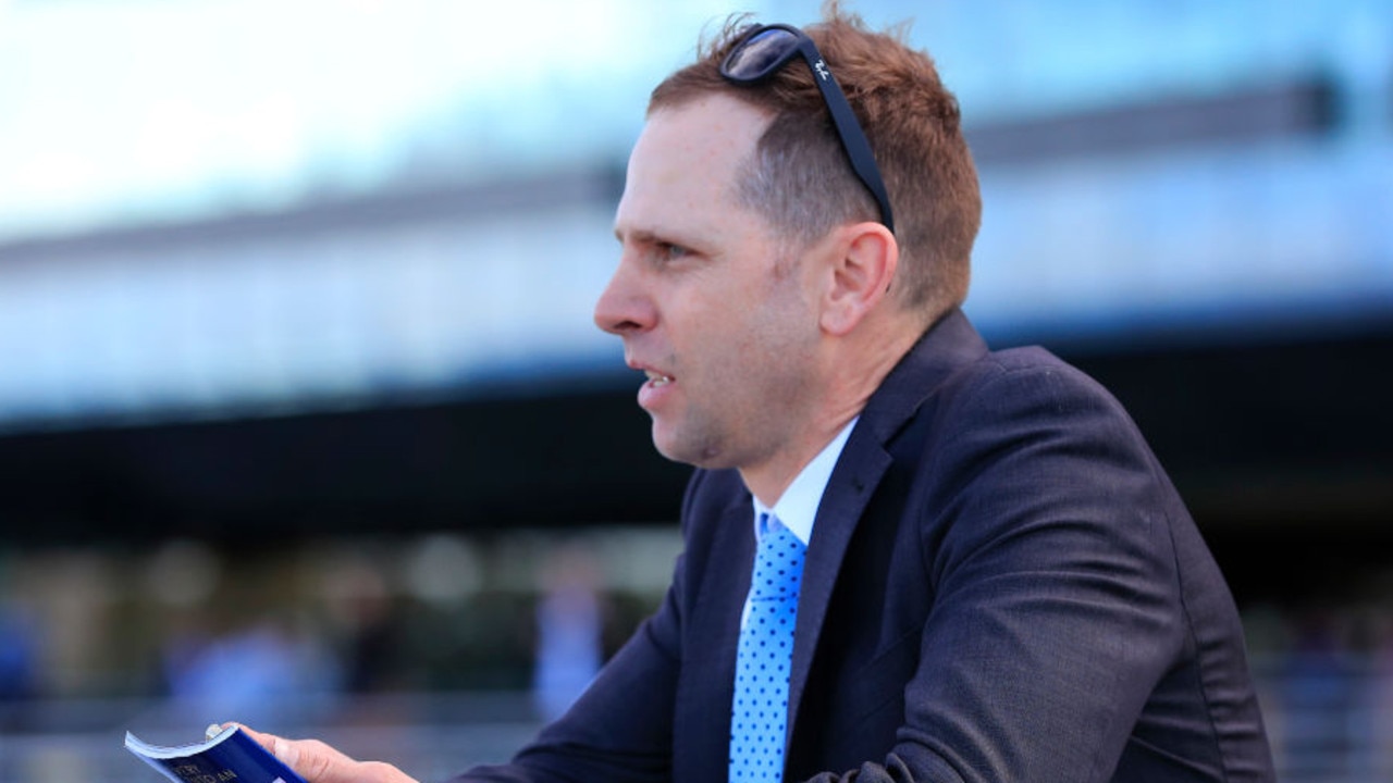 SYDNEY, AUSTRALIA - AUGUST 01: Trainer Matthew Dale looks on after winning race 3 with Man Of Peace during Sydney Racing at  on August 01, 2020 in Sydney, Australia. (Photo by Mark Evans/Getty Images)