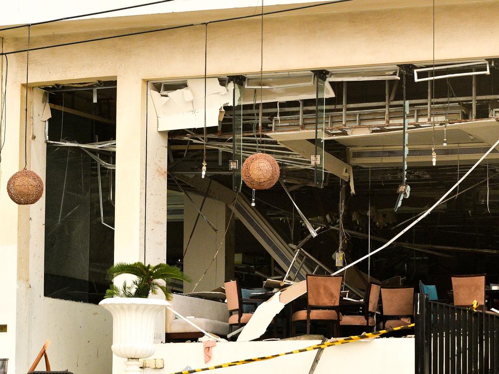 The Kingsbury Hotel targeted earlier in the day by a blast in Colombo on April 21, 2019. Picture: AFP