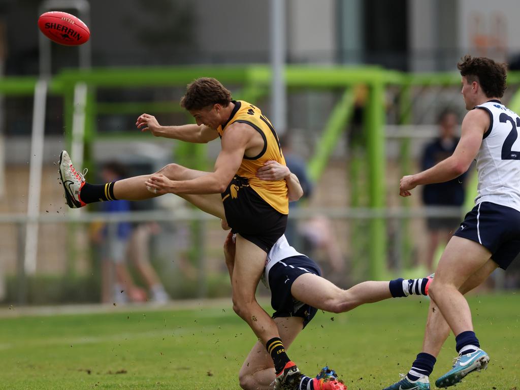 Tough Western Australian onballer Bo Allan stamped himself as a first-round draft prospect during the under-18 national championships. Picture: Getty Images