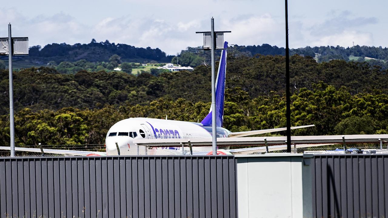 Bonza plane sitting on the tarmac at Gold Coast Airport.