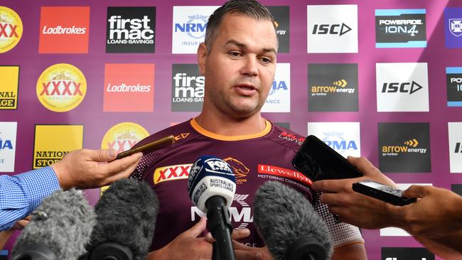 Anthony Seibold gives a colourful description of life in the NRL after his team’s 1-3 start to the season. Picture: AAP/Darren England. 