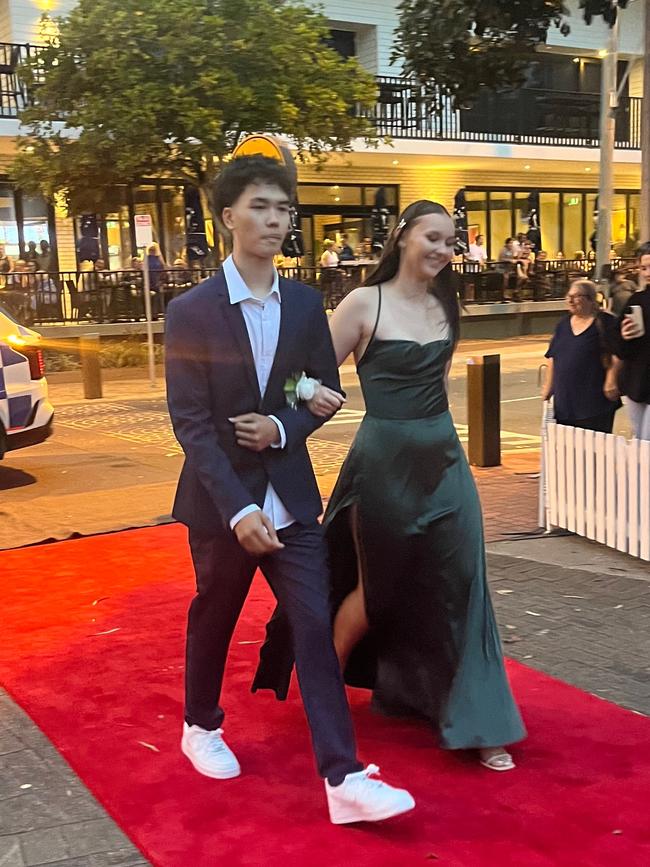 The students of Urangan State High School arrive at their formal.