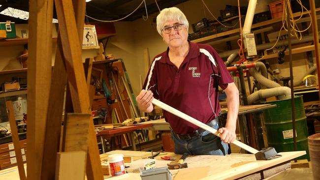 Rod Jackson at the Sunbury Men's Shed. Picture: Hamish Blair