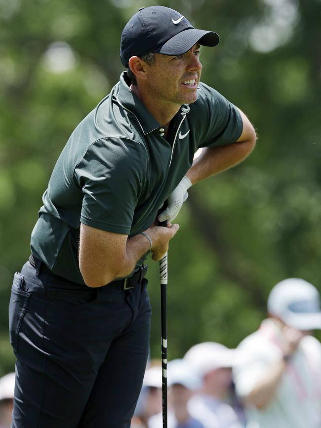 Masters’ champion Rory McIlroy struggled during the opening round. Picture: Joe Robbins/Icon Sportswire via Getty Images