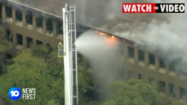 Blaze at abandoned Burwood Highway building