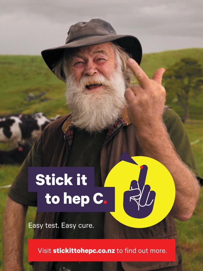 A poster from New Zealand’s Ministry of Health advertising campaign, which helped encourage testing for the disease.