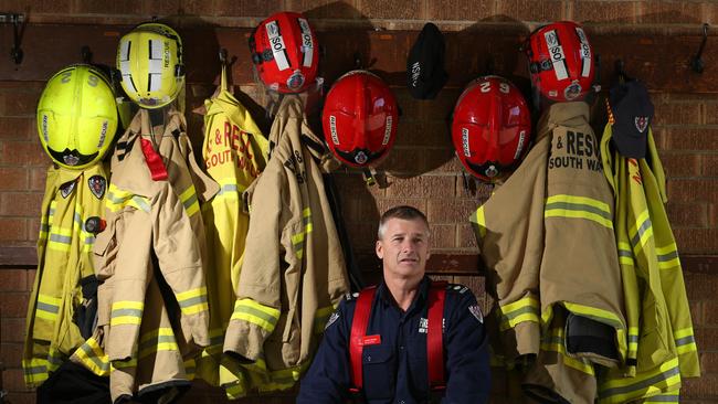 Fire and Rescue NSW Bankstown Station Officer David Cross is a finalist in the NSW Rotary Emergency Services Awards. Picture: Robert Pozo