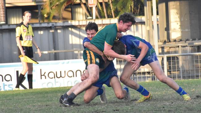 Rockhampton District Secondary Schools Rugby League grand finals, Open D, St Brendan’s College versus The Cathedral College, Browne Park, September 9, 2022.