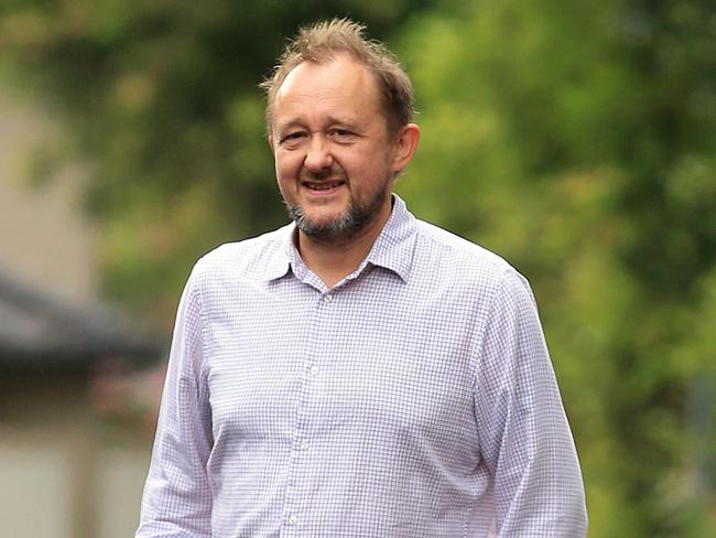 Andrew Upton, husband of Cate Blanchett outside his Hunters Hill home today after confirming he and Cate have adopted a new daughter called Edith Vivian.