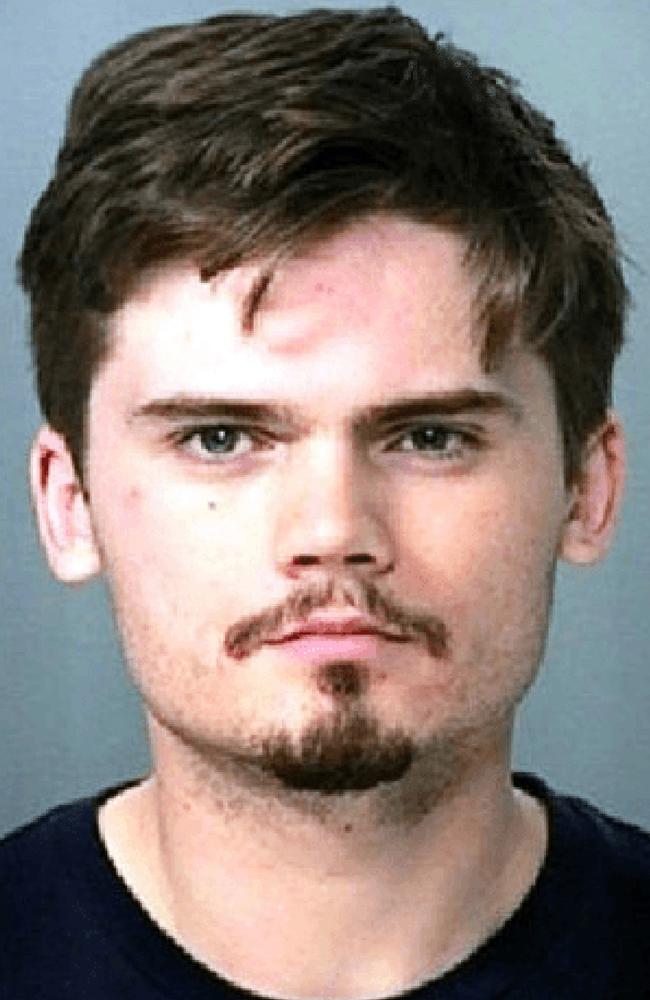 Former child actor Jake Lloyd, in a mug shot following his arrest after an alleged high-speed car chase.