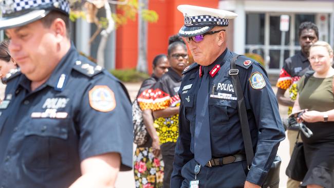 Assistant Commissioner Nick Anticich outside the Darwin Local Court on Thursday. Picture: Che Chorley