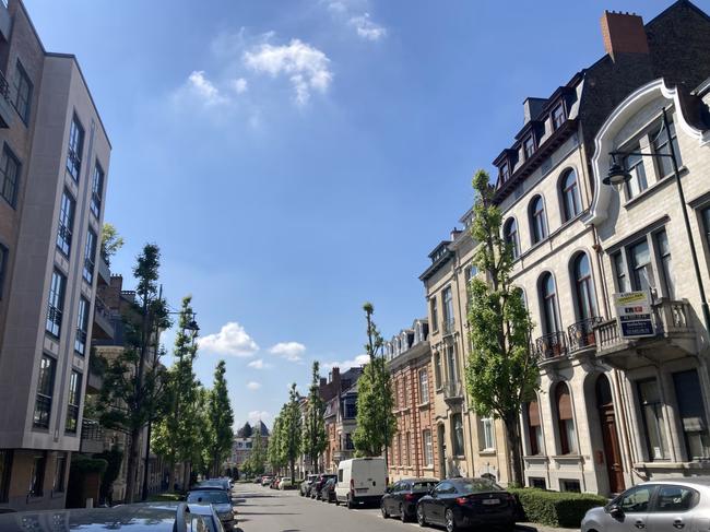 The street in Brussels where Carmel and Chris Delaney lived. Picture: Noemie Bisserbe/WSJ