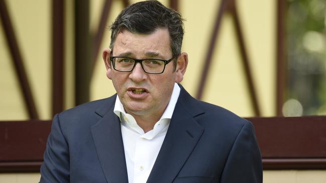 Daniel Andrews and Gladys Berejiklian say they’re not following the model of Queensland and immediately offering Pfizer to over 60s. Picture: NCA NewsWire / Andrew Henshaw