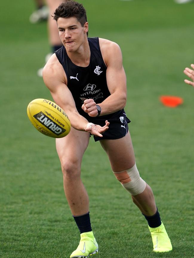 A beefed-up Liam Stocker returns to pre-season training.