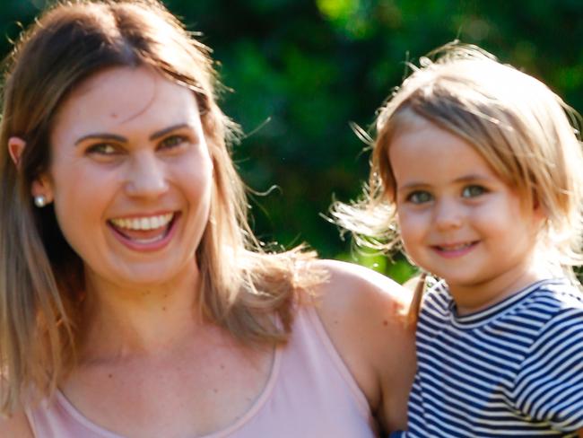 Working parent Gemma Chohdri with her DaughterElsie Aged 2 happy that child care will be supported during the COVID 19 crisis.Picture GLENN CAMPBELL